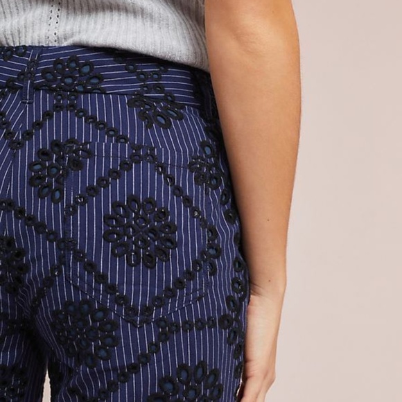 Anthropologie Embroidered Eyelet Wide-Leg - Picture 6 of 9